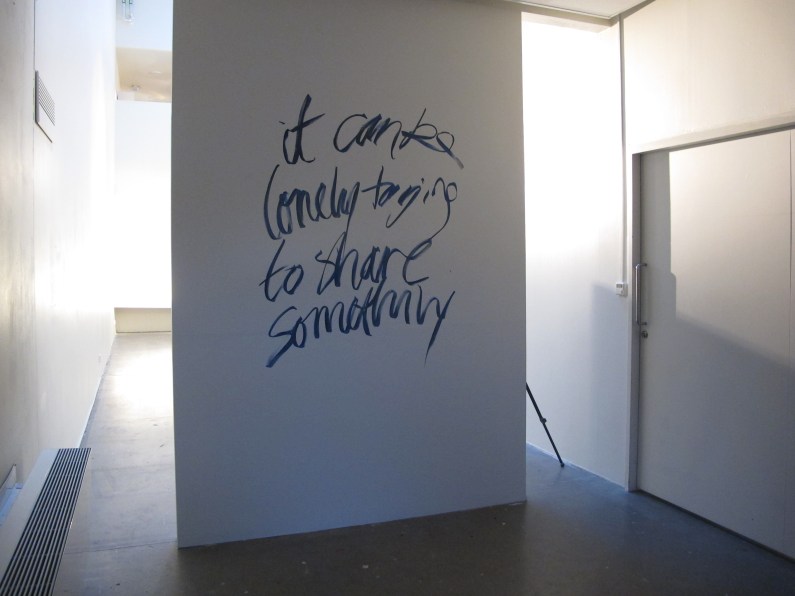 It can be lonely trying to share something